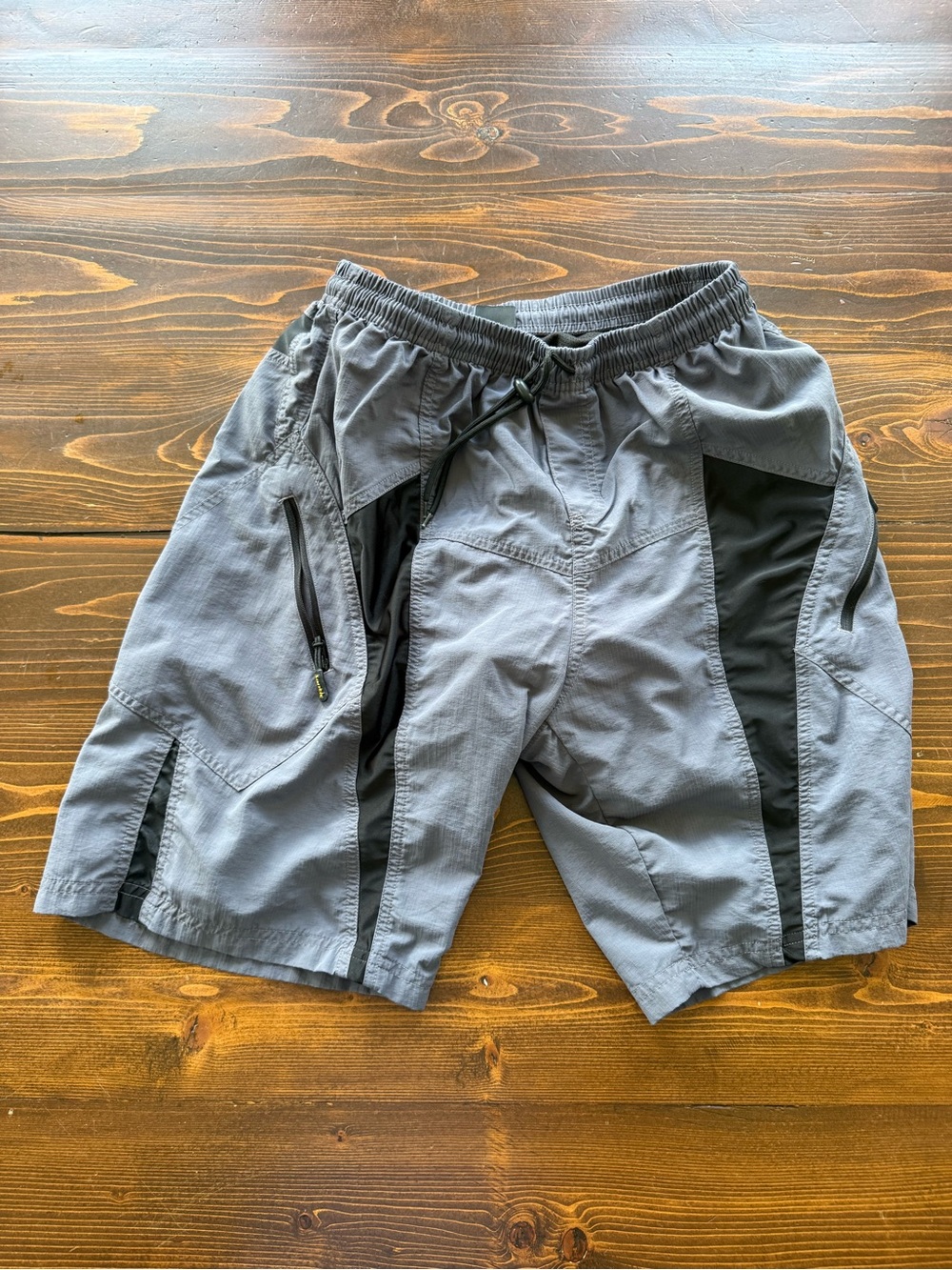 Men's Gray Santic mountain bike Shorts with padding